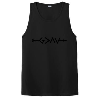 God Is Greater Than The Highs And Lows Arrow Christian Design PosiCharge Competitor Tank