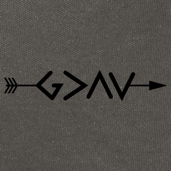 God Is Greater Than The Highs And Lows Arrow Christian Design Cotton Canvas Backpack