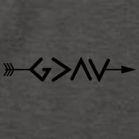 God Is Greater Than The Highs And Lows Arrow Christian Design Vector Backpack