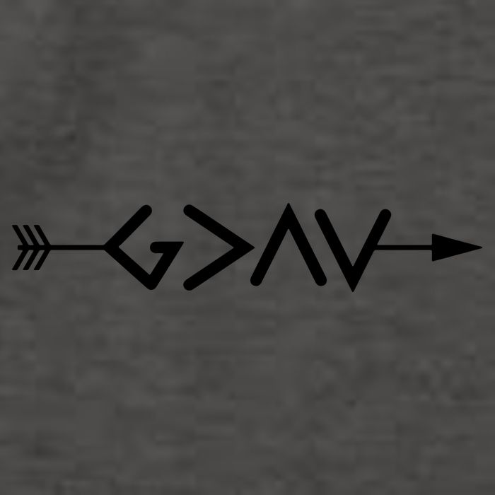 God Is Greater Than The Highs And Lows Arrow Christian Design Vector Backpack