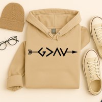 God Is Greater Than The Highs And Lows Arrow Christian Design Hoodie