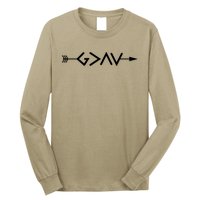 God Is Greater Than The Highs And Lows Arrow Christian Design Long Sleeve Shirt