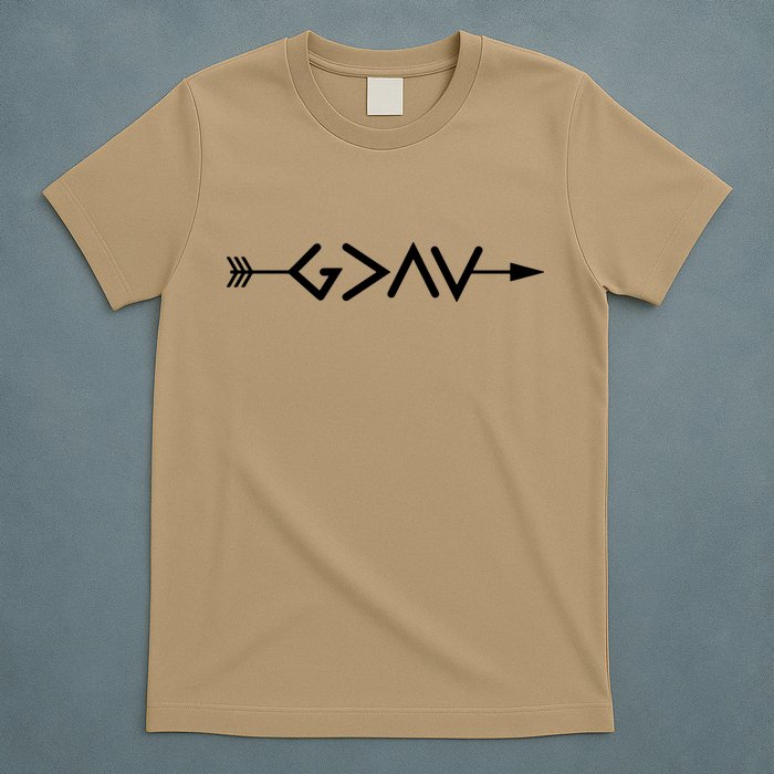 God Is Greater Than The Highs And Lows Arrow Christian Design T-Shirt