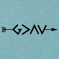 God Is Greater Than The Highs And Lows Arrow Christian Design Sueded Cloud Jersey T-Shirt