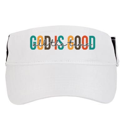 God Is Good All The Time Colorful Adult Drive Performance Visor