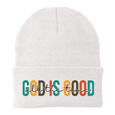 God Is Good All The Time Colorful Beanie