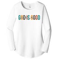 God Is Good All The Time Colorful Women's Perfect Tri Tunic Long Sleeve Shirt