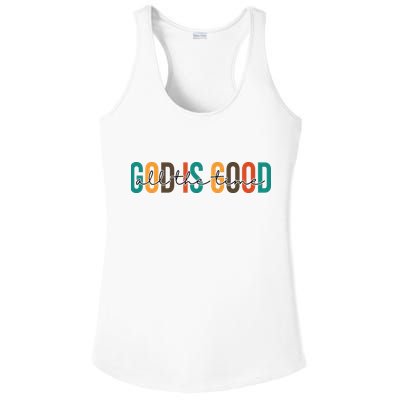 God Is Good All The Time Colorful Ladies PosiCharge Competitor Racerback Tank