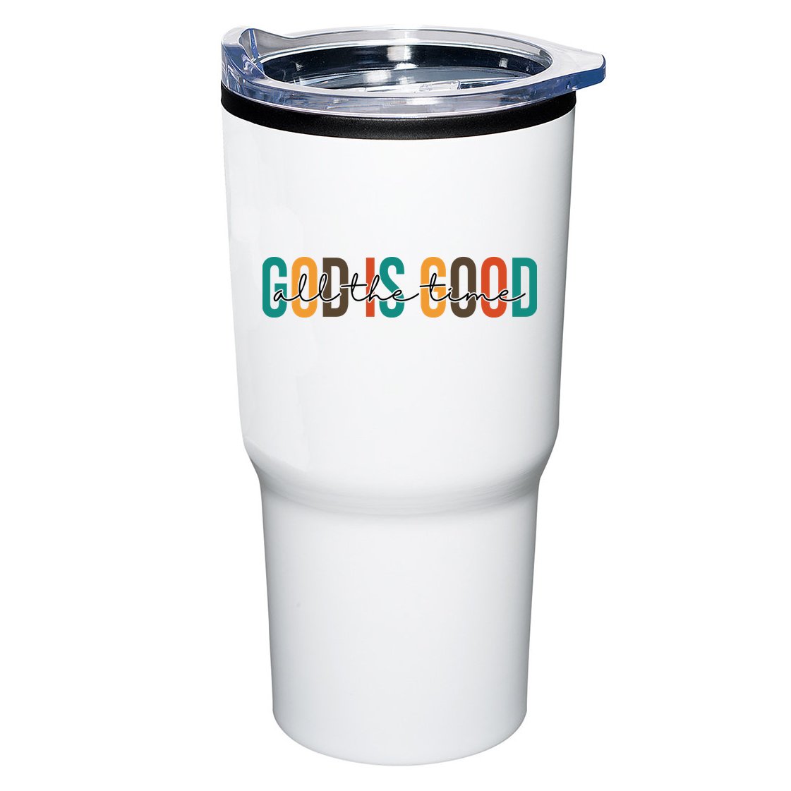God Is Good All The Time Colorful Tumbler