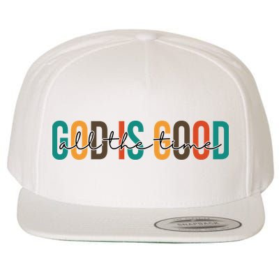 God Is Good All The Time Colorful Wool Snapback Cap