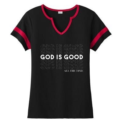 God Is Good Christian Worship PreacherS Classic Fit Crew Neck Short Sleeve Ladies Halftime Notch Neck Tee