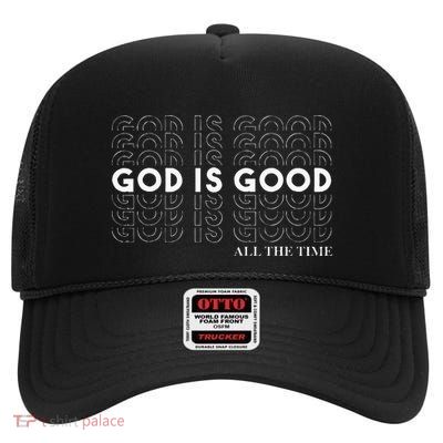 God Is Good Christian Worship PreacherS Classic Fit Crew Neck Short Sleeve High Crown Mesh Back Trucker Hat