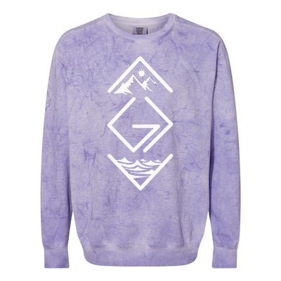 God Is Greater Than The Highs And Lows; Ups And Downs Colorblast Crewneck Sweatshirt