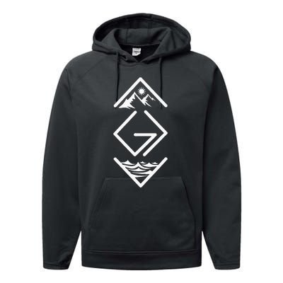 God Is Greater Than The Highs And Lows; Ups And Downs Performance Fleece Hoodie