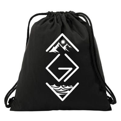 God Is Greater Than The Highs And Lows; Ups And Downs Drawstring Bag