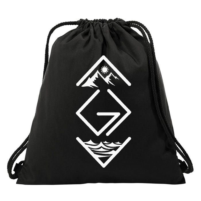 God Is Greater Than The Highs And Lows; Ups And Downs Drawstring Bag