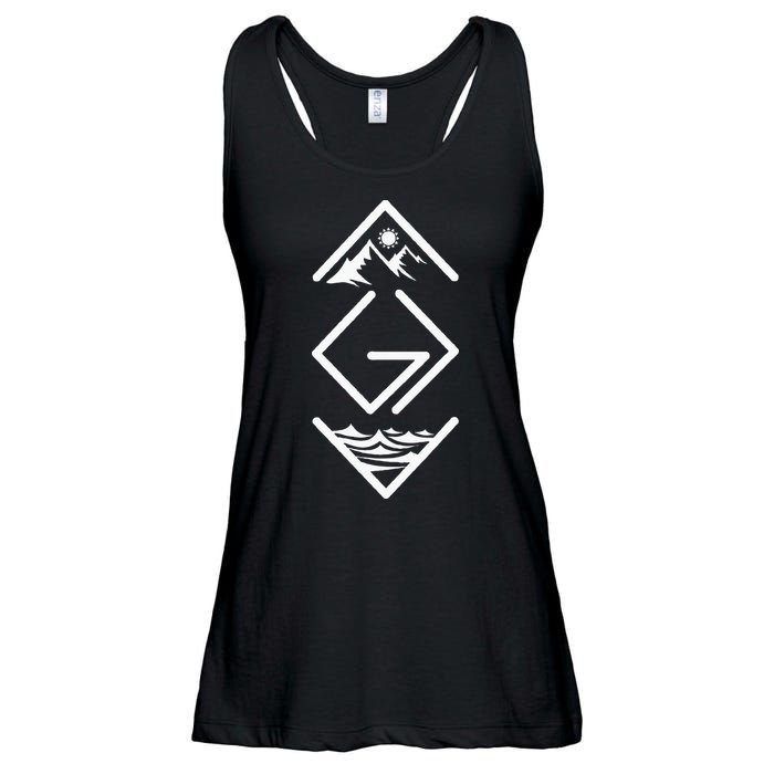 God Is Greater Than The Highs And Lows; Ups And Downs Ladies Essential Flowy Tank