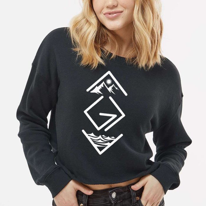 God Is Greater Than The Highs And Lows; Ups And Downs Cropped Pullover Crew