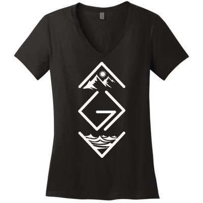 God Is Greater Than The Highs And Lows; Ups And Downs Women's V-Neck T-Shirt