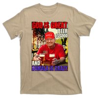 God Is Great Beer Is Good And Kamala Are Crazy Funny Trump T-Shirt