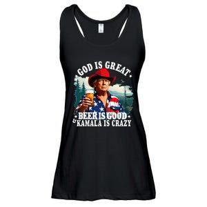 God Is Great Beer Is Good And Kamala Are Crazy Ladies Essential Flowy Tank