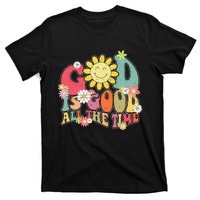 God Is Good All The Time Retro Vintage Floral Christian T-Shirt