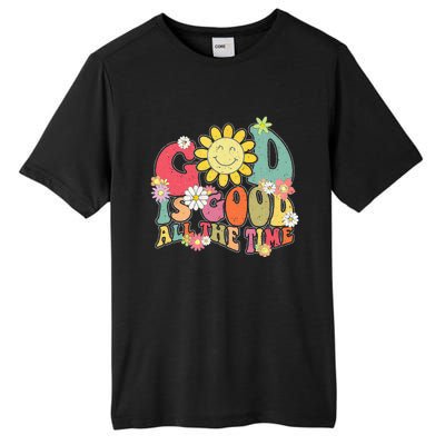 God Is Good All The Time Retro Vintage Floral Christian Tall Fusion ChromaSoft Performance T-Shirt