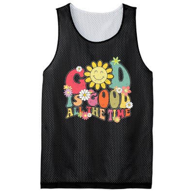 God Is Good All The Time Retro Vintage Floral Christian Mesh Reversible Basketball Jersey Tank