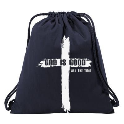 God Is Good Cross Funny Christian Drawstring Bag