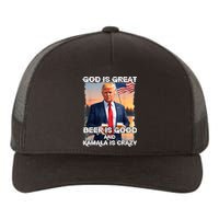 God Is Great Beer Is Good And Kamala Are Crazy Funny Trump Yupoong Adult 5-Panel Trucker Hat