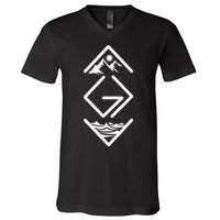 God Is Greater Than The Highs And Lows; Ups And Downs V-Neck T-Shirt