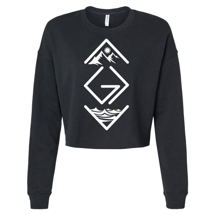 God Is Greater Than The Highs And Lows; Ups And Downs Cropped Pullover Crew