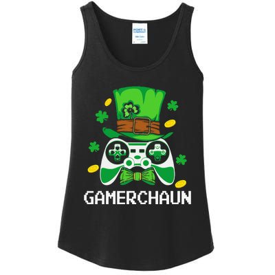 Gamer Irish Games Funny Saint Patrick Day Gamer Cute Ladies Essential Tank