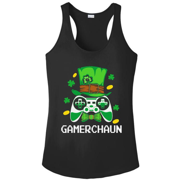 Gamer Irish Games Funny Saint Patrick Day Gamer Cute Ladies PosiCharge Competitor Racerback Tank