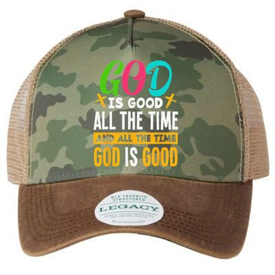 God Is Good All The Time Jesus Christ Christian Gift Legacy Tie Dye Trucker Hat