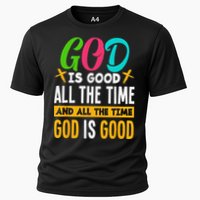 God Is Good All The Time Jesus Christ Christian Gift Cooling Performance Crew T-Shirt