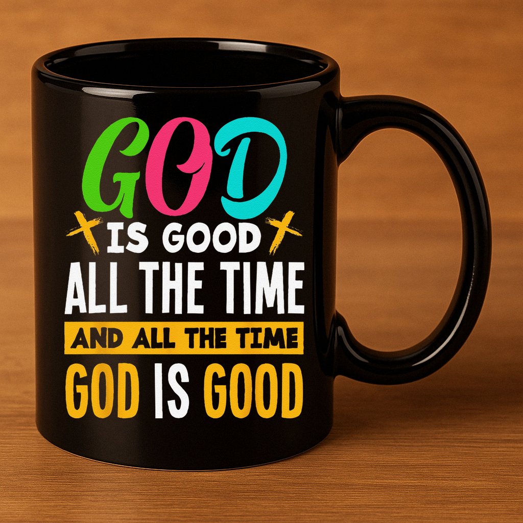 God Is Good All The Time Jesus Christ Christian Gift 11oz C Handle Ceramic Mug