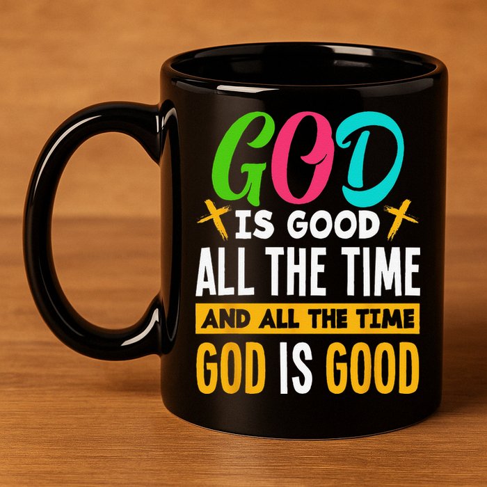 God Is Good All The Time Jesus Christ Christian Gift 11oz C Handle Ceramic Mug