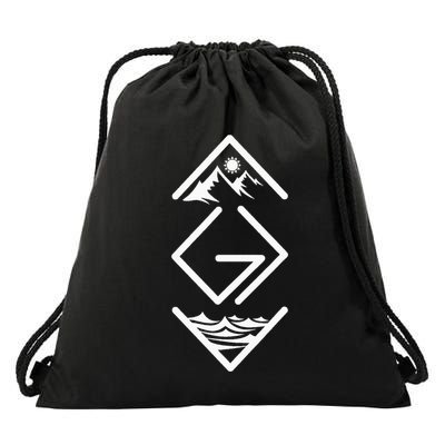 God Is Greater Than The Highs And Lows; Ups And Downs Drawstring Bag