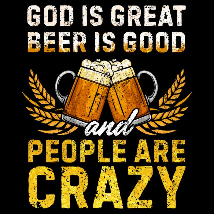 God Is Great Beer Is Good People Are Crazy Vintage Gift Doggie Tank