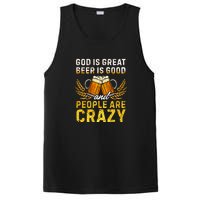 God Is Great Beer Is Good People Are Crazy Vintage Gift PosiCharge Competitor Tank