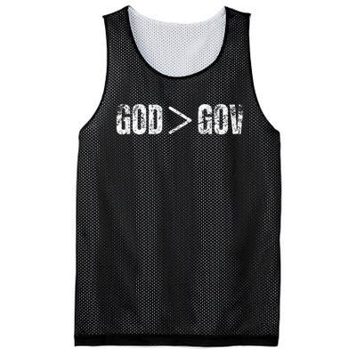 God Is Greater Than Gov Vintage Distressed Anti Government Mesh Reversible Basketball Jersey Tank