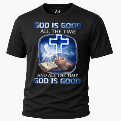 God Is Good All The Time Christian Cross Jesus Quote Performance Shirt