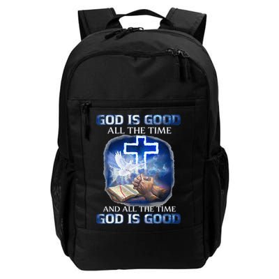 God Is Good All The Time Christian Cross Jesus Quote Daily Commute Backpack