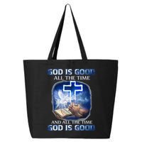 God Is Good All The Time Christian Cross Jesus Quote 25L Jumbo Tote