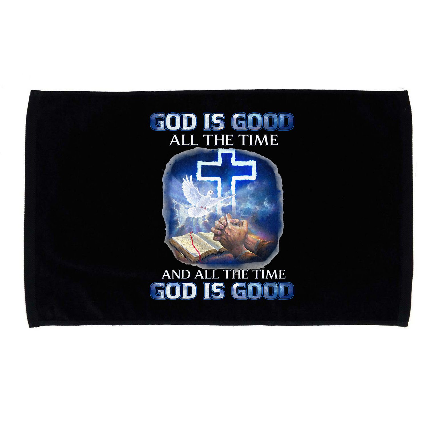 God Is Good All The Time Christian Cross Jesus Quote Microfiber Hand Towel