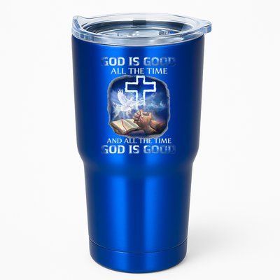 God Is Good All The Time Christian Cross Jesus Quote Tumbler