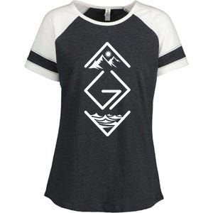 God Is Greater Than The Highs And Lows Ups And Downs Enza Ladies Jersey Colorblock Tee