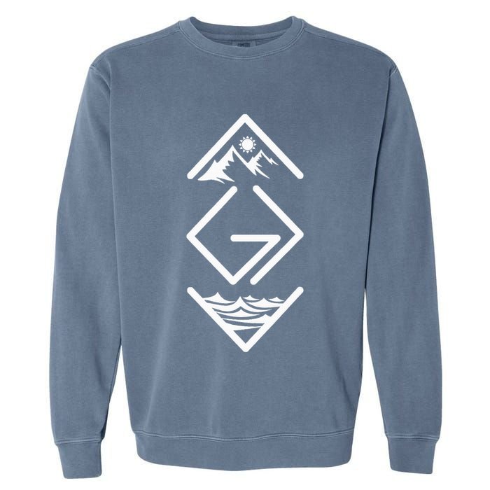 God Is Greater Than The Highs And Lows Ups And Downs Garment-Dyed Sweatshirt