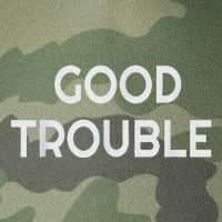 Get In Good Necessary Trouble Legacy Tie Dye Trucker Hat